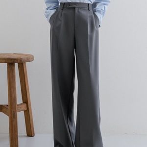 Dazy-Less Slant Pocket Wide Leg Suit Pants